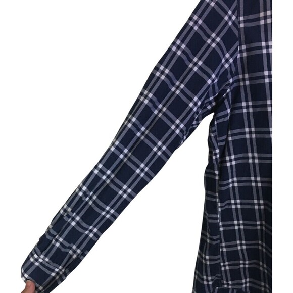 Grayson Shirt Men's Size Large (4) Navy Plaid 100% Cotton Button Up - Picture 3 of 5